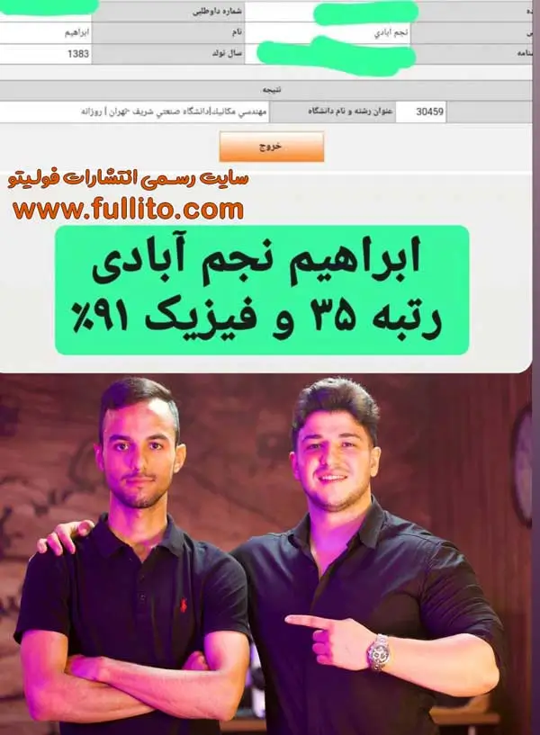 ابراهیم نجم آبادی رتبه