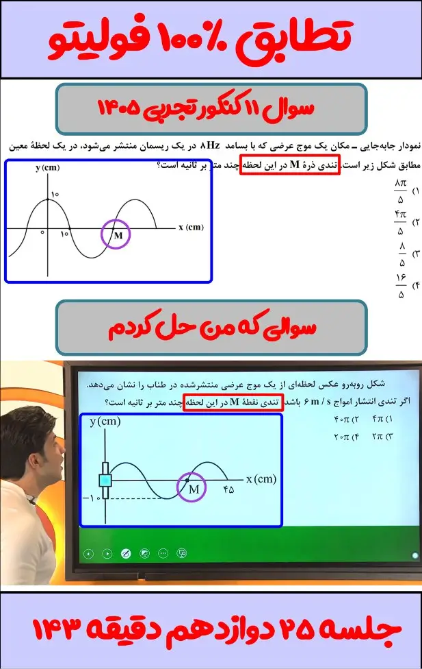 تطابق سوال 11 کنکور 1405
