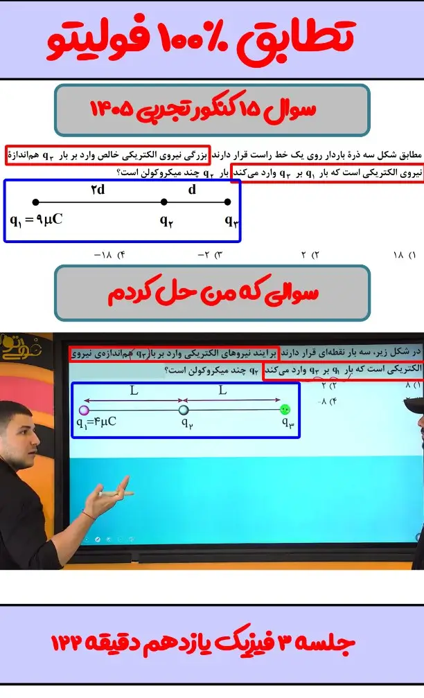 تطابق سوال 15 کنکور 1405