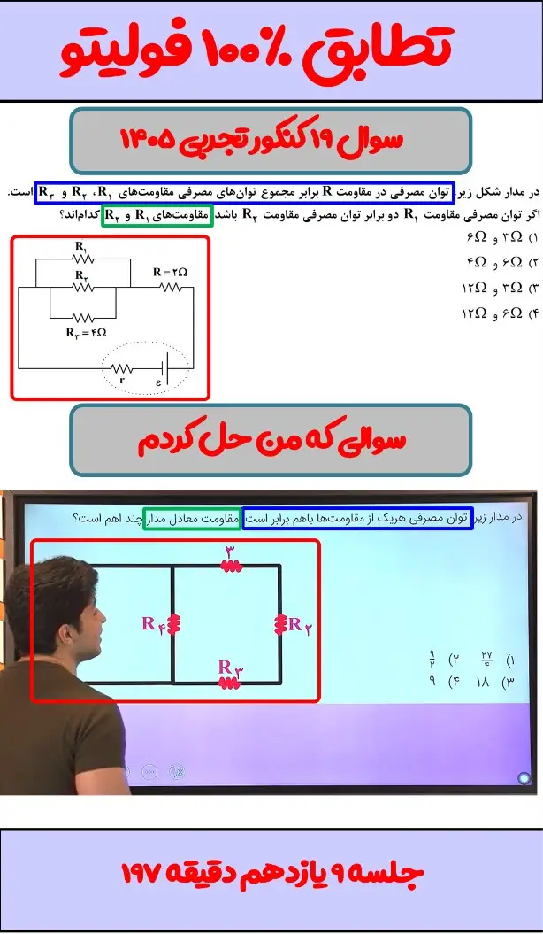 تطابق سوال 19 کنکور 1405